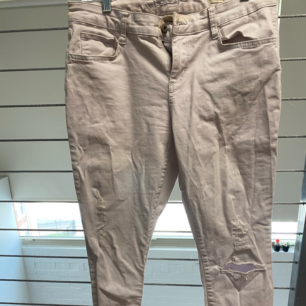 White cropped Arizona Jean jegging